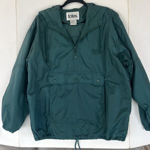 Lightweight Packable 1/4 Zip Hooded Totes Windbreaker Size Medium